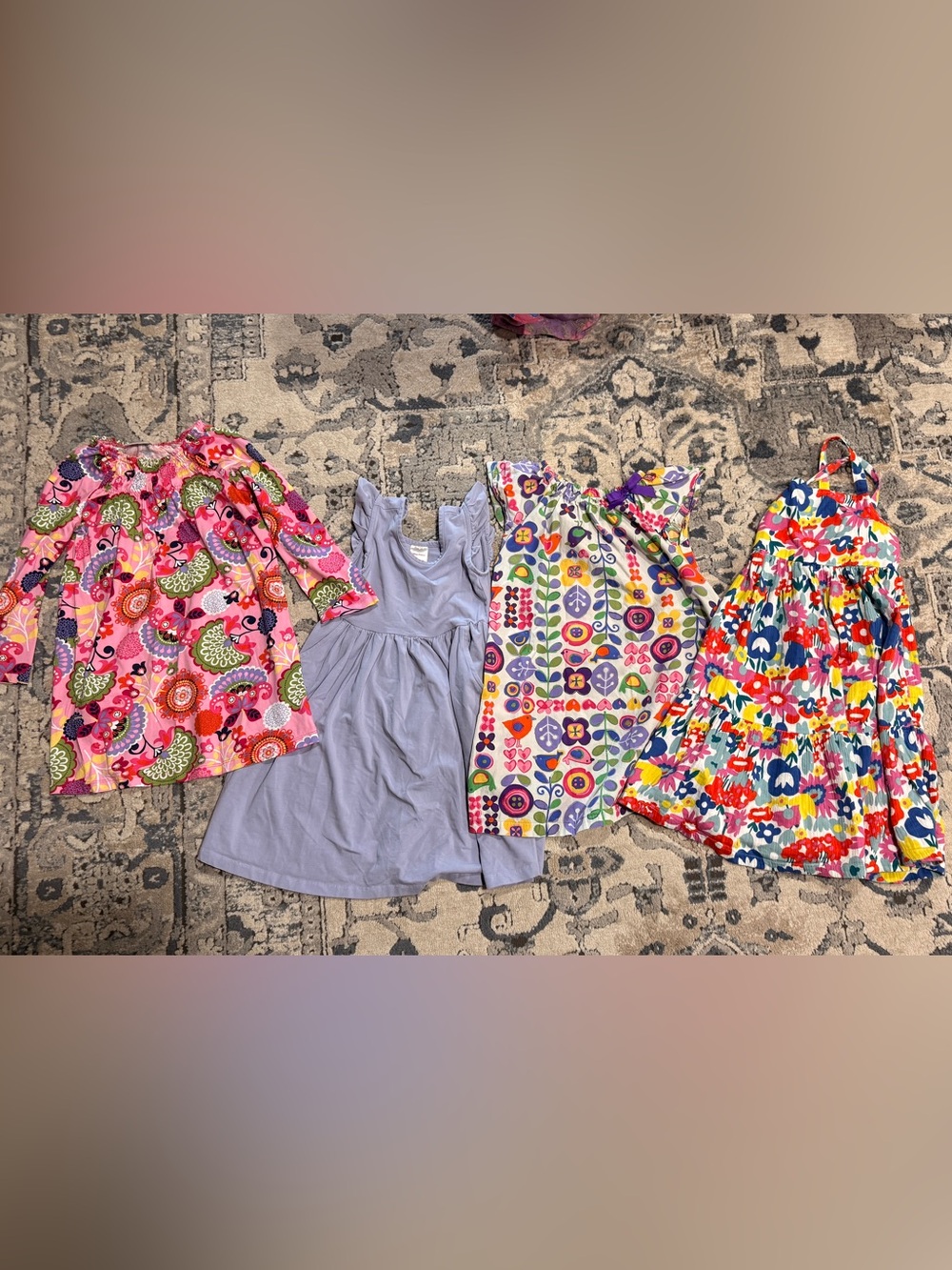 4 Hanna Andersson Dresses, all size 120UK/6-7 US